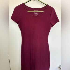 Arizona Jean Company Women's Ribbed Maroon Bodysuit